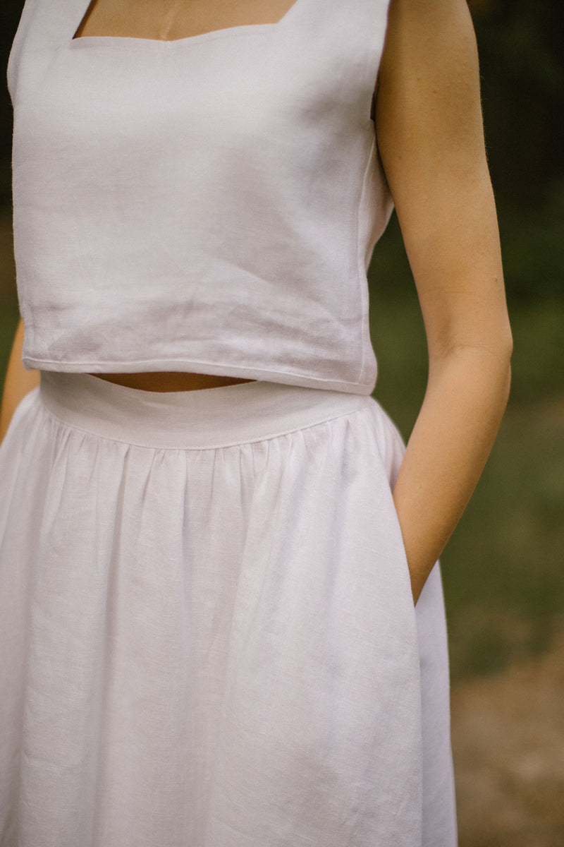 Linen Crop Top