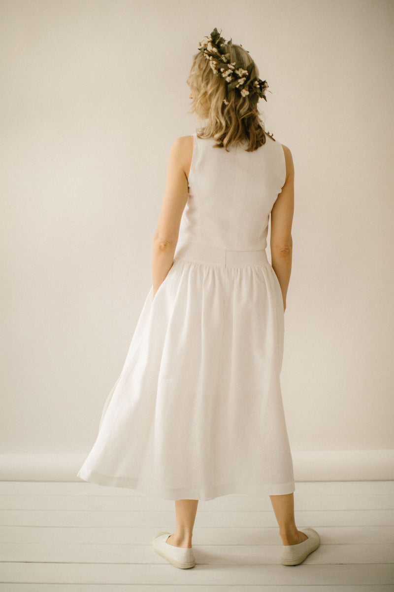 2 piece linen dress Wearable Poetry 17