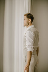 Linen Wedding Vest