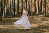 Linen High-Low Wedding Dress