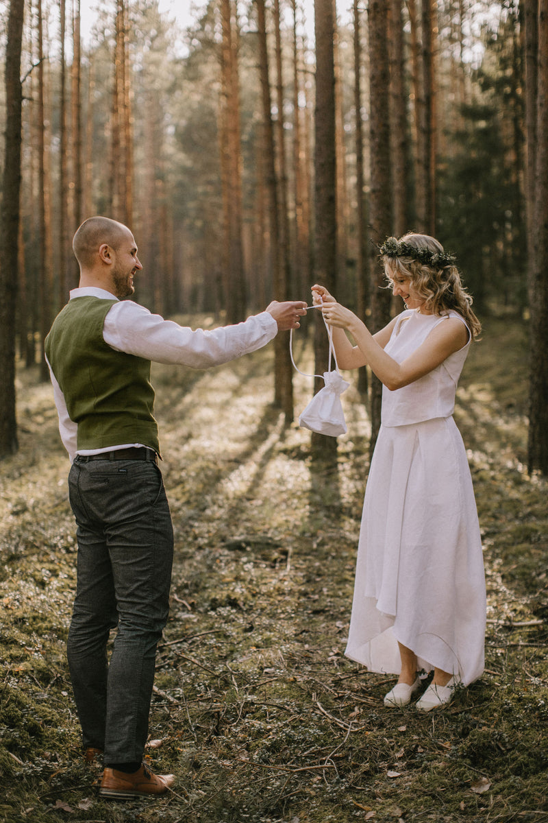 Linen Wedding Reticule