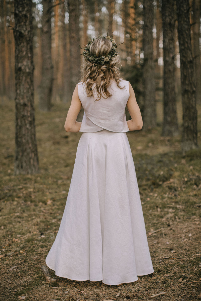 Linen High-Low Wedding Dress. Handcrafted by CozyBlue. Linen Wedding Dress Linen High-Low Wedding Dress. Handcrafted by CozyBlue. Linen Wedding Dress
