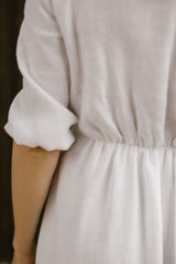 Empire Waist Linen Wedding Dress