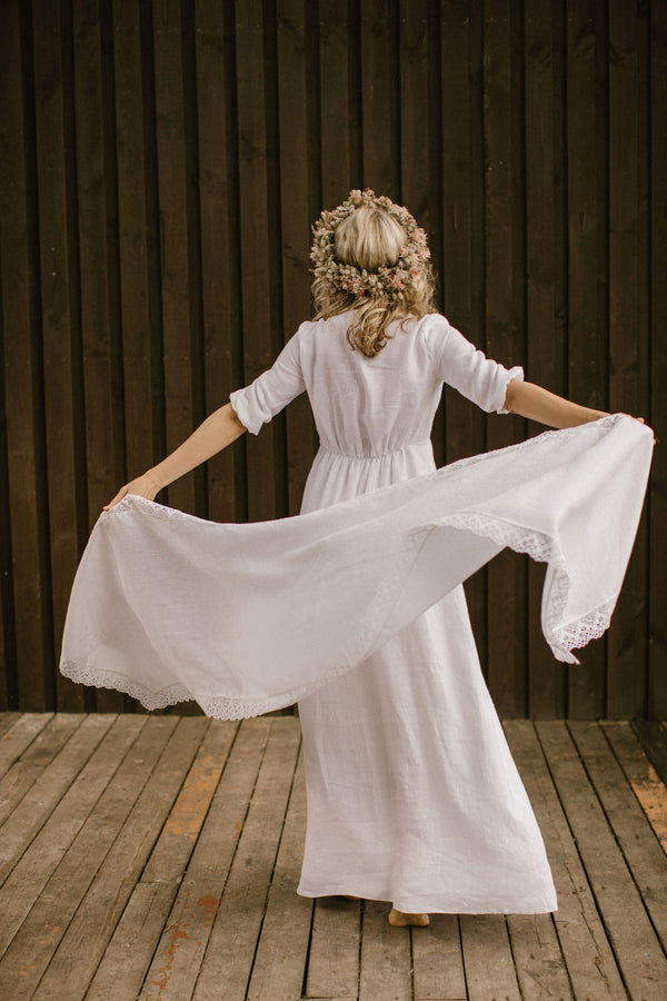 Linen Wedding Shawl