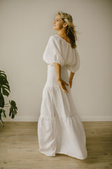 Linen Wedding Dress Set