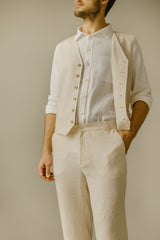 Linen Trousers Waistcoat Set