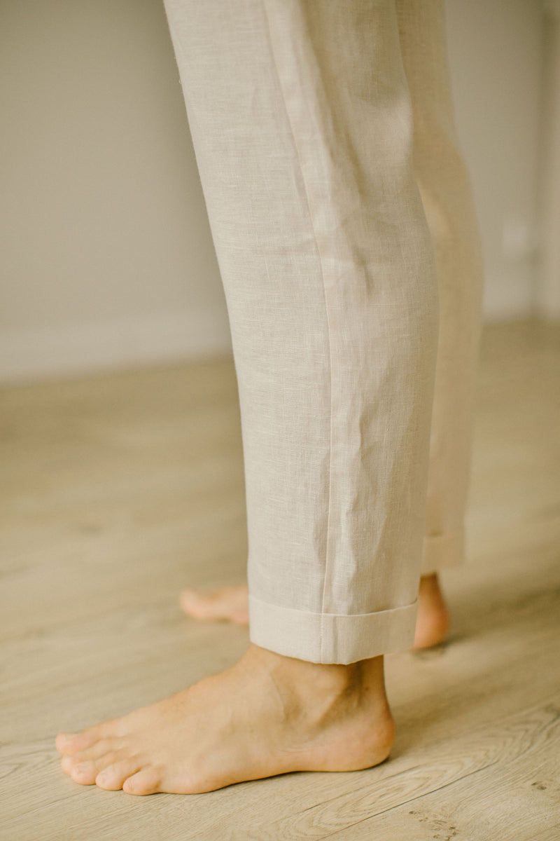 Linen Trousers Waistcoat Set