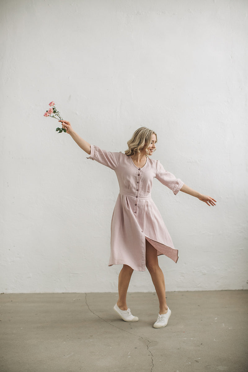 Linen Vintage Dress