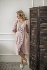 Linen Vintage Dress