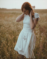 Linen romantic dress