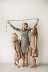 Linen modest dress