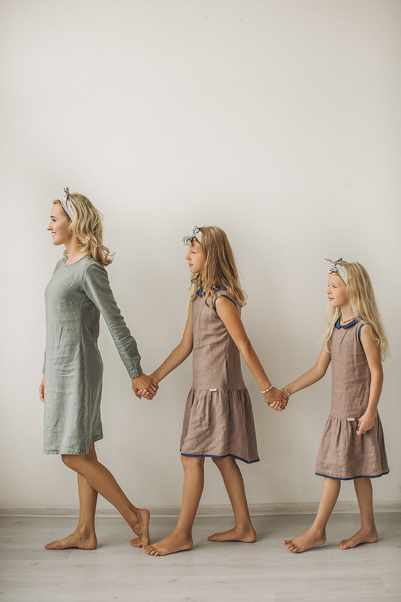 Linen modest dress
