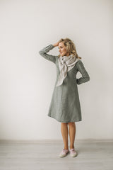 Linen modest dress